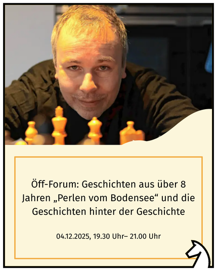 Ausschreibung für den online Workshop Öff-Forum. Thema: Geschichten aus über 8 Jahren "Perlen vom Bodensee" und die Geschichten hinter der Geschichte: Findet am 04.12.25 um 19.30 Uhr - 21.00 Uhr